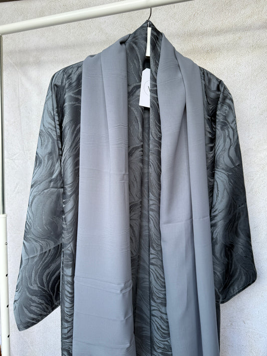 Grey Marble Abaya